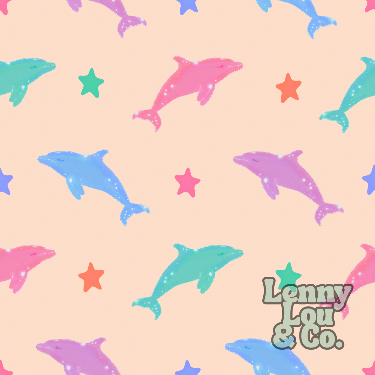 Pastel Dolphins
